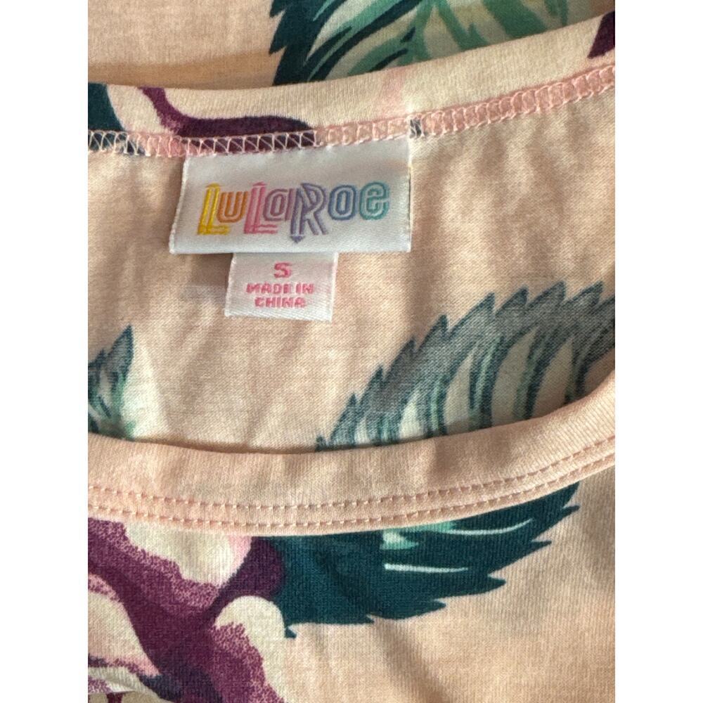 LuLaRoe Big Flowers Jessie Pocket Mini Dress Spring Rose Floral on Pink Small - Picture 7 of 7